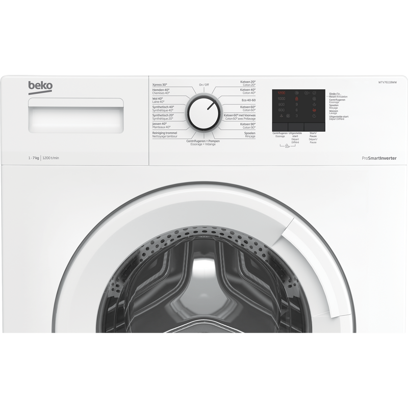 Beko WTV7611BWW - 7 kg - 1200 tpm - Vrijstaande Wasmachine