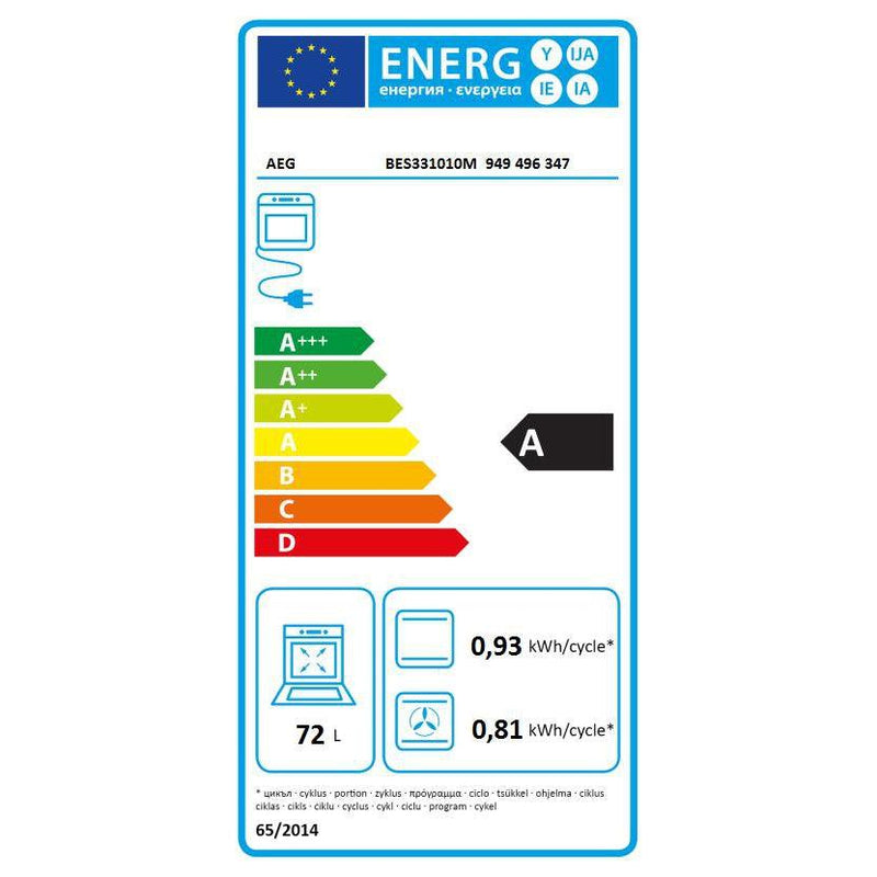 AEG BES331010M - 6000 serie - SurroundCook® Heteluchtoven