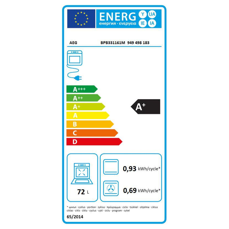 AEG BPB331161M - 6000 serie - SurroundCook® Heteluchtoven met pyrolysereiniging