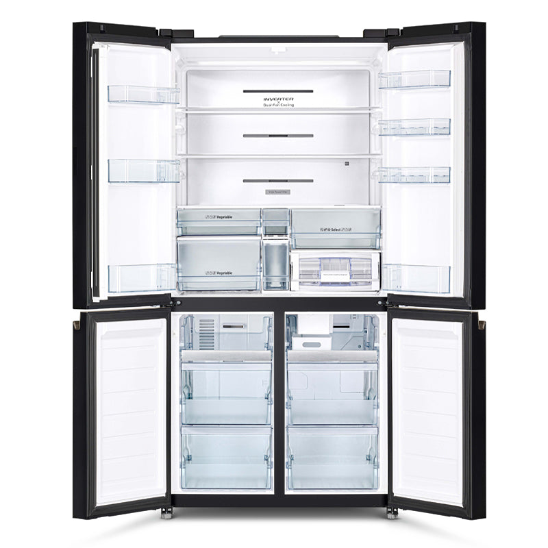 Hitachi R-WB640VRU0 side-by-side koelkast Grijs glas